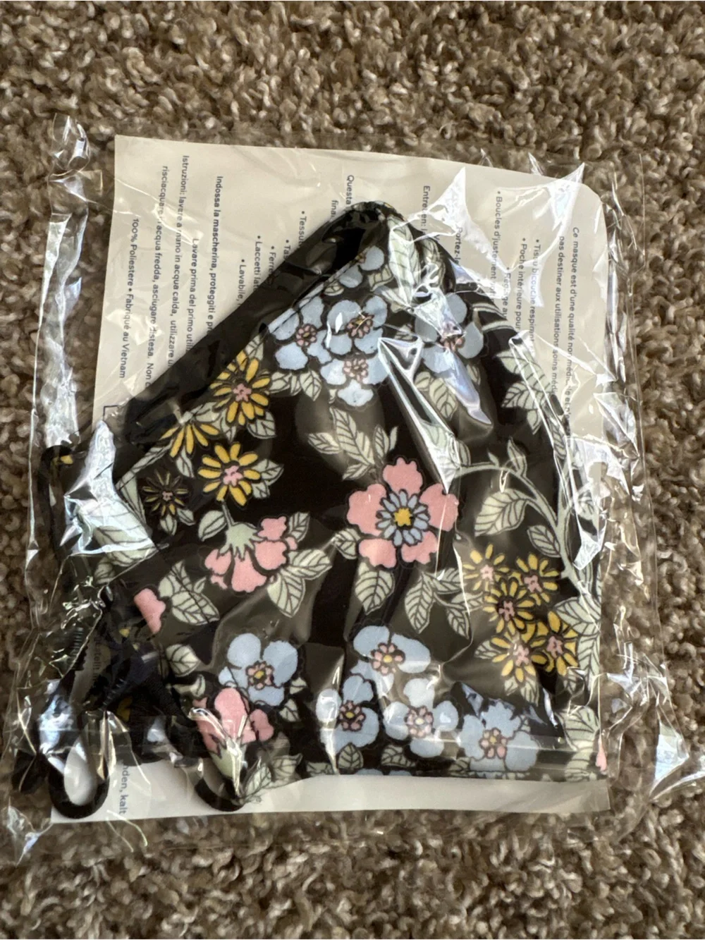 Tory Burch Floral Face Mask Set - Yellow, Black, Light Blue